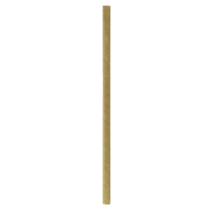 Pajita de papel kraft envuelta individualmente A197mm - 500Uds