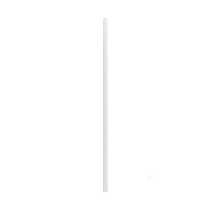 Pajita de papel blanca envuelta individuamente A197mm - 500Uds