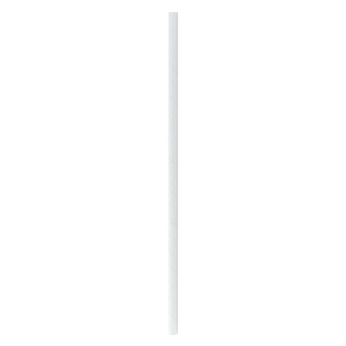 Pajita de papel blanca A197mm - 500Uds
