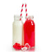 Pajita de papel rojo/blanco para batidos A197mm - 500Uds