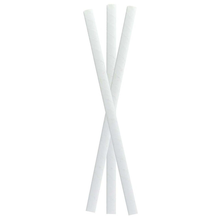 Pajita de papel blanco para batido envuelta individualmente A197mm - 500Uds