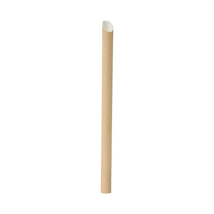 Pajita biselada Kraft para Bubble Tea 200mm - 250Uds