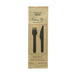 Kit cubiertos de madera 3/1: Cuchillo, tenedor, servilleta con funda kraft A165mm - 50Uds