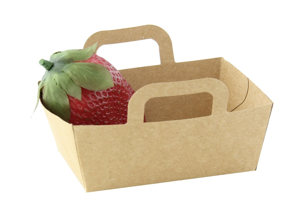 Mini cesta de cartón kraft 95x70mm A35mm - 100Uds