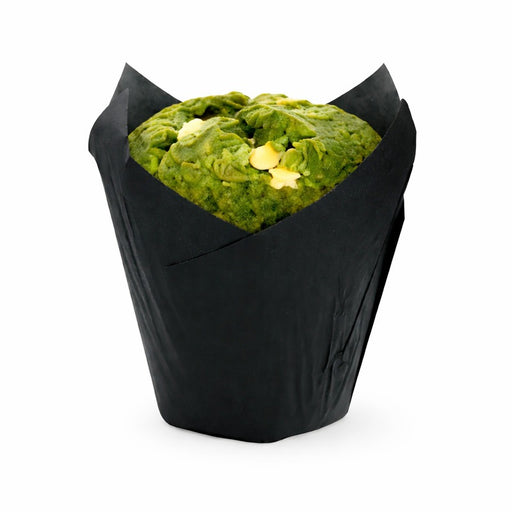 Papel negro tulipa de cocción antigrasa 150x150mm A80mm - 120Uds