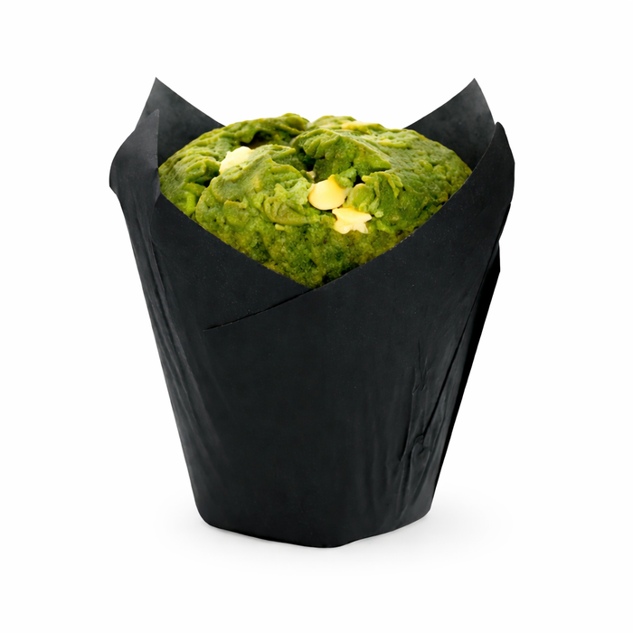 Papel negro tulipa de cocción antigrasa 150x150mm A80mm - 120Uds