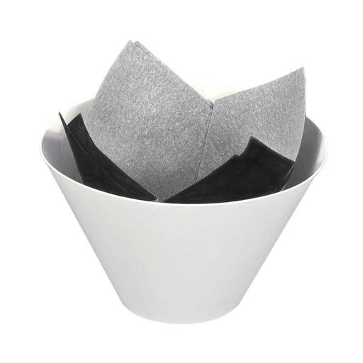Papel negro tulipa de cocción antigrasa 150x150mm A80mm - 120Uds
