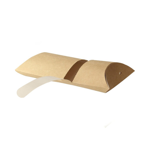 Caja de cartón rectangular kraft para crepes 100x45mm A160mm - 100Uds