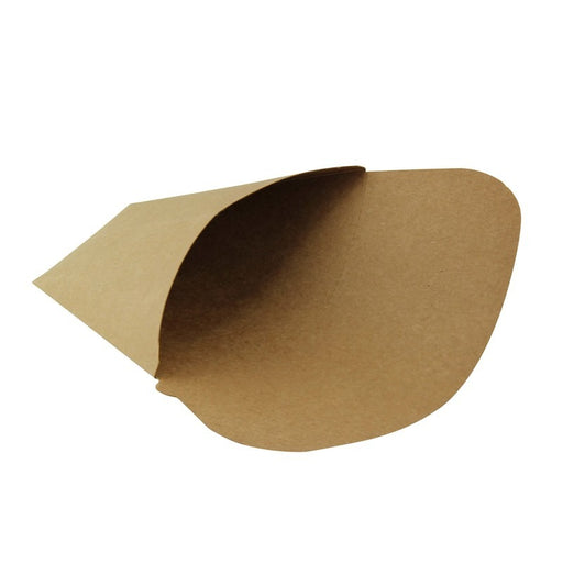 Funda para crepe tipo mariposa de cartón marrón 145x65mm A185mm - 50Uds