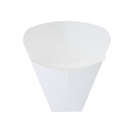 Funda para crepe tipo mariposa de cartón blanco 145x65mm A185mm - 50Uds