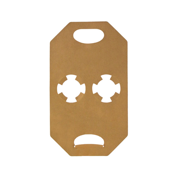 Portavasos Kraft - 2 compartimentos 385x222mm - 50Uds