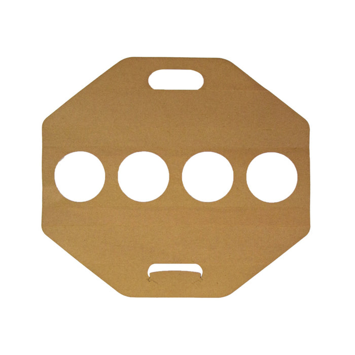 Portavasos Kraft - 4 compartimentos 380x420mm - 50Uds