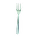 Mini Tenedor de plástico verde transparente 95mm - 250Uds