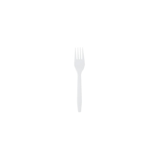 Tenedor blanco envuelto individualmente. 155 - 1000Uds