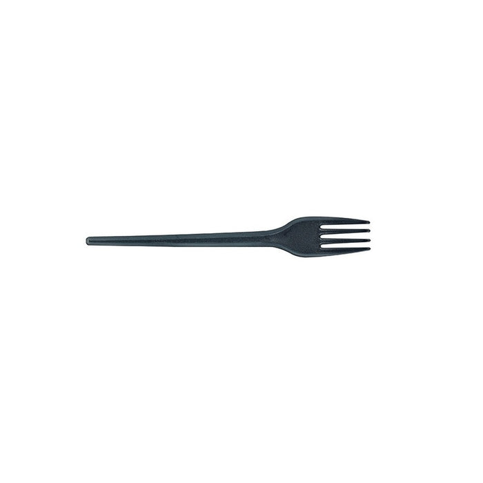 Tenedor en PS negro 170mm - 100Uds