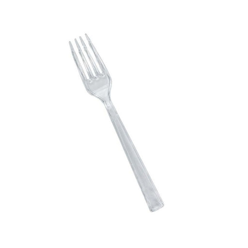 Tenedor transparente en PS LUX 180mm - 50Uds