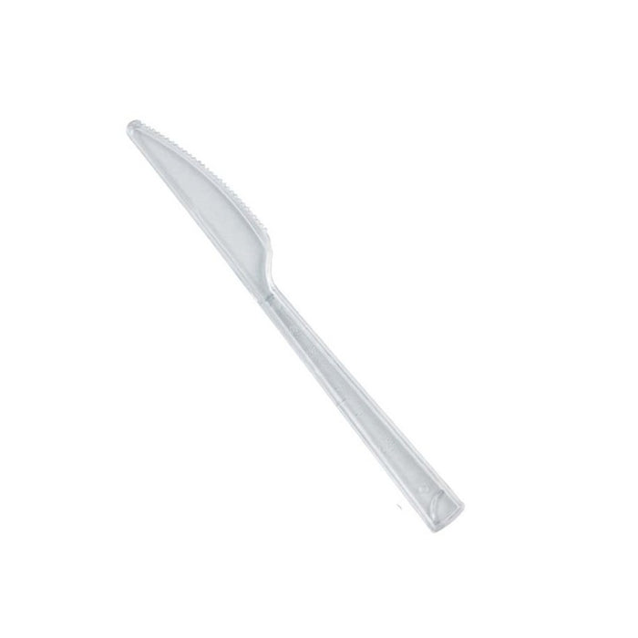 Cuchillo transparente en PS LUX 175mm - 50Uds
