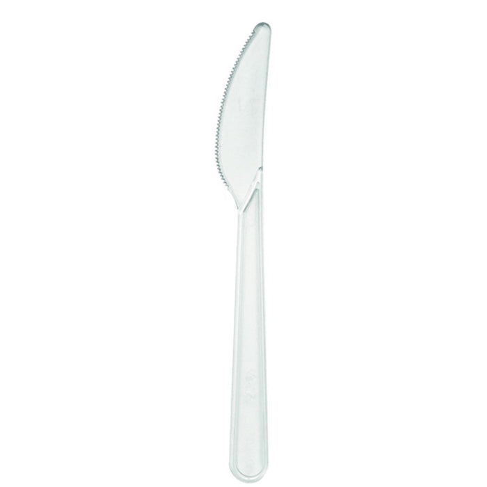 Cuchillo transparente en PS LUX 180mm - 100Uds