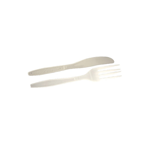 Kit 2/1 cubiertos: Cuchillo y tenedor 192x30mm - 250Uds