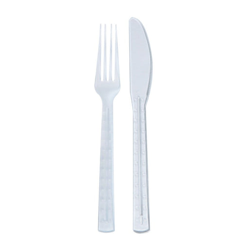 Kit 2/1 cubiertos First Class transparente 192mm - 250Uds