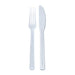 Kit 2/1 cubiertos First Class transparente 192mm - 250Uds