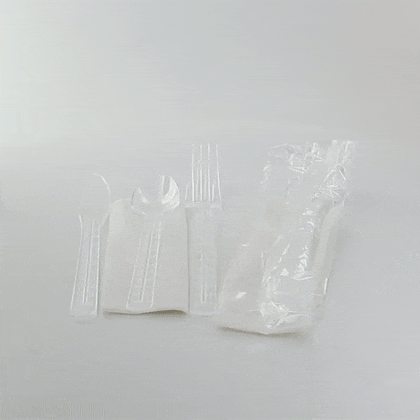 Kit 4/1 cubiertos First class transparente 192mm - 250Uds