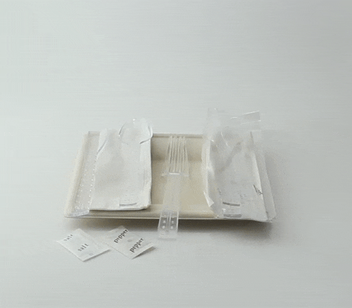 Kit 6/1 cubiertos First class transparente 200x50mm - 50Uds