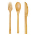 Kit 3/1 cubiertos de Bambu Envueltos en Kraft A160mm - 50Uds