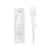 Tenedor plegable envasado transparente opaco 135mm - 100Uds
