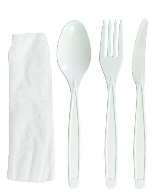 Kit 4/1 cubiertos bambú y CPLA 4/1 en paquete kraft A170mm - 500Uds