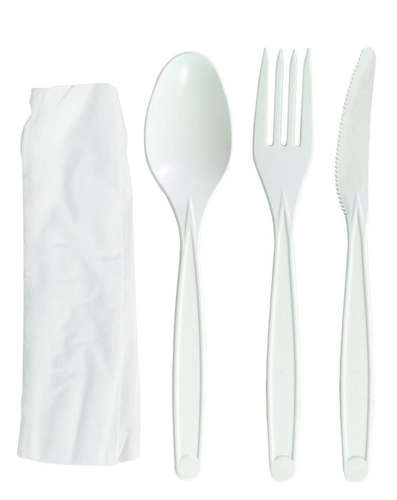Kit 4/1 cubiertos bambú y CPLA 4/1 en paquete kraft A170mm - 500Uds
