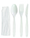 Kit 4/1 cubiertos bambú y CPLA 4/1 en paquete kraft A170mm - 500Uds