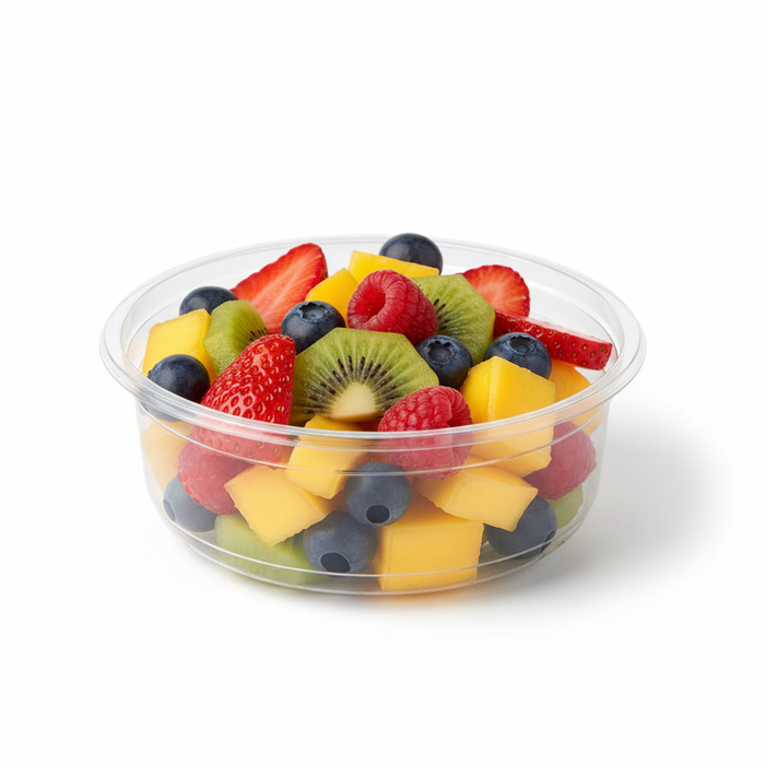 Tarrina Deli PET redonda transparente con tapa 240ml Ø117mm A45mm - 25Uds
