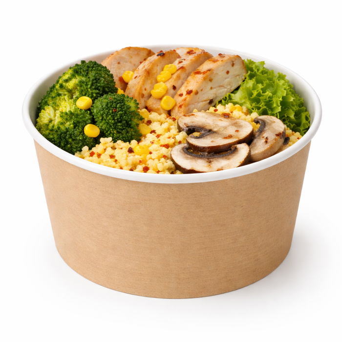 Tarrinas Deli Kraft 600ml A87mm - 50Uds
