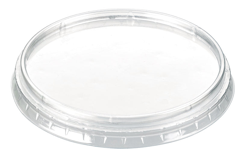 Tapa plana transparente PET Ø116mm - 50Uds