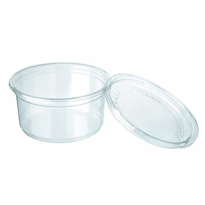 Envase Deli PLA redondo transparente 450ml Ø121mm A73mm - 50Uds