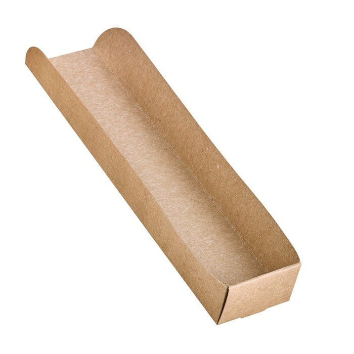 Soporte de cartón kraft para Hot Dog 250x55mm A32mm - 50Uds