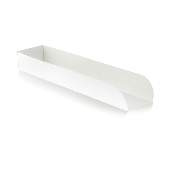 Soporte de cartón blanco de Hot Dog 250x55mm A35mm - 50Uds