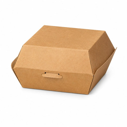 Caja de cartón kraft para hamburguesas 130x120mm A70mm - 50Uds