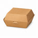 Caja de cartón kraft para hamburguesas 130x120mm A70mm - 50Uds