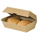 Caja de cartón kraft para hamburguesas microcanal 225x125mm A82mm - 25Uds