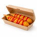 Caja de cartón kraft para Hot Dog microcanal 238x98mm A70mm - 25Uds