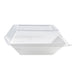 Plato hondo rectangular de pulpa blanco 250ml 130x130mm A28mm - 50Uds
