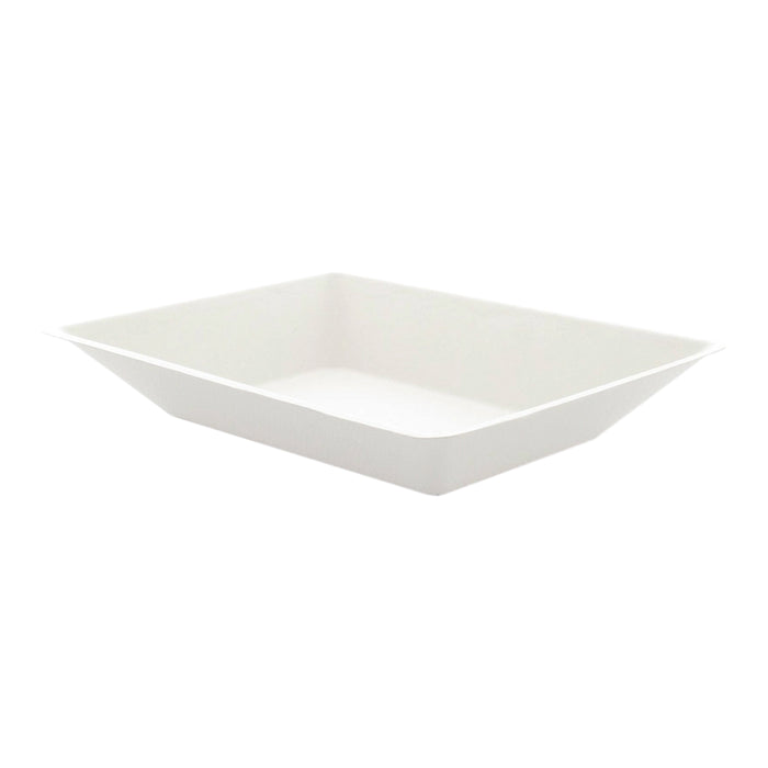 Plato hondo cuadrado de pulpa blanco BioNchic 450ml 170x130mm A28mm - 50Uds