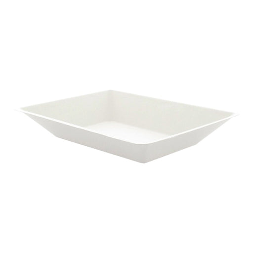 Plato hondo cuadrado de pulpa blanco BioNchic 450ml 170x130mm A28mm - 50Uds
