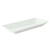 Plato hondo rectangular de pulpa blanco BioNchic 500ml 260x130mm A28mm - 50Uds