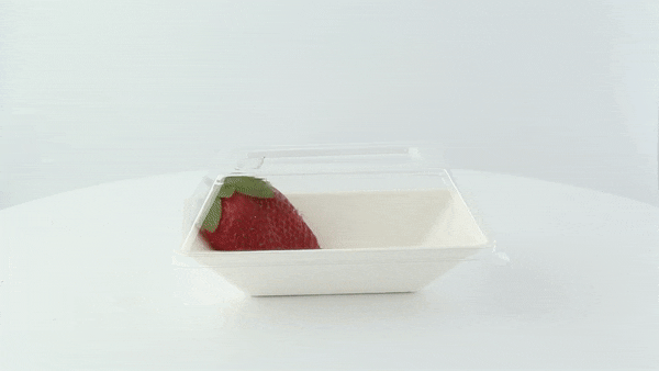 Tapa cúpula rectangular transparente PET para 210ECOD139 132x88mm A33mm - 50Uds