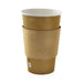 Banda autoadhesiva de cartón marrón para vasos 122x122mm A64mm - 100Uds