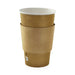 Banda autoadhesiva de cartón marrón para vasos 122x122mm A64mm - 100Uds