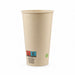 Vaso de cartón de fibra de bambú blanco con laminación PE 460ml A136mm - 50Uds